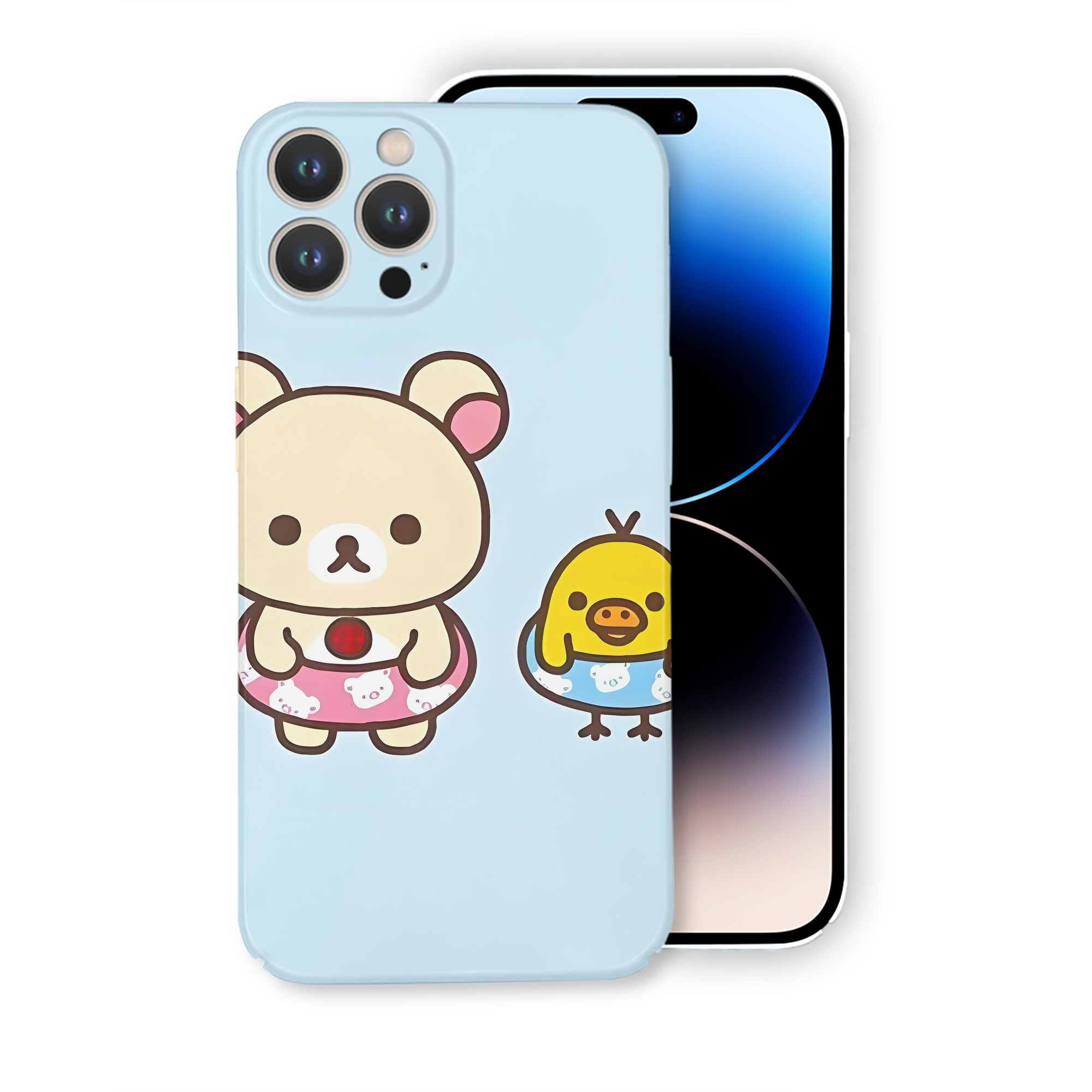 （画像用） リラックマ リラックマ キイロイトリ Rilakkuma Korilakkuma Kiiroitori 【iPhone 14シリーズ対応】ハードケース